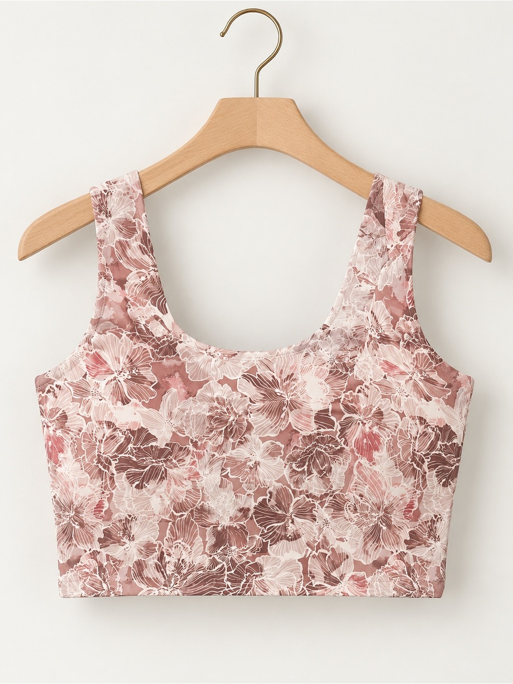 NWT Danskin Intimates 2X Floral Laser-Cut Lounge Bra Invisible Support Removable